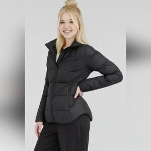 Athleta Women's Classic Black Puffer Jacket VESTE DOWNTOWN SMALL New